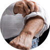 Man rolling up his sleeves